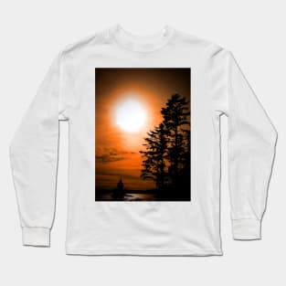 Sunset Long Beach Tofino Vancouver Island Canada Long Sleeve T-Shirt